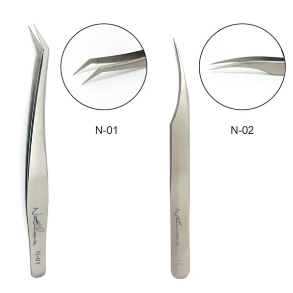 NATUHANA Professional Eyelash Extension Tweezers - Image 4