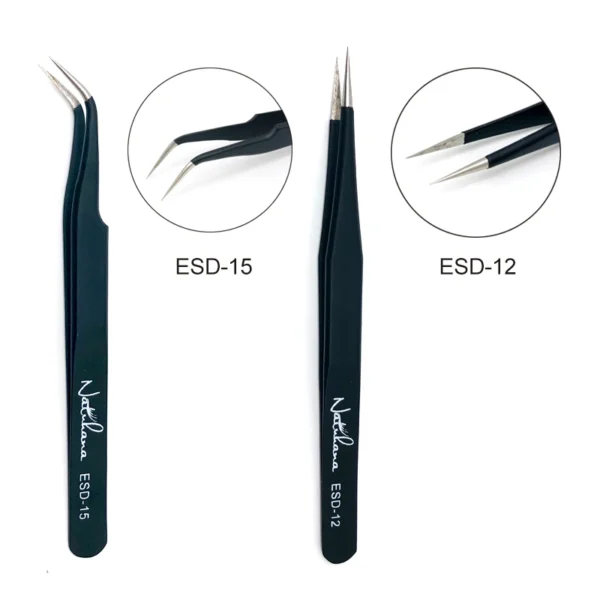 NATUHANA Professional Eyelash Extension Tweezers - Image 5