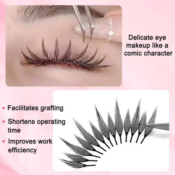 Comic Spire Synthetic Eyelash Extensions – Feather Shape Volume - Image 5