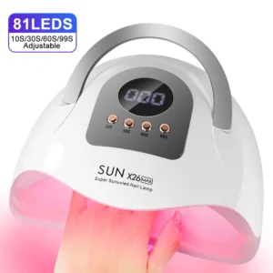 UV LED Nail Lamp - 81 LEDs with Dual Light Source