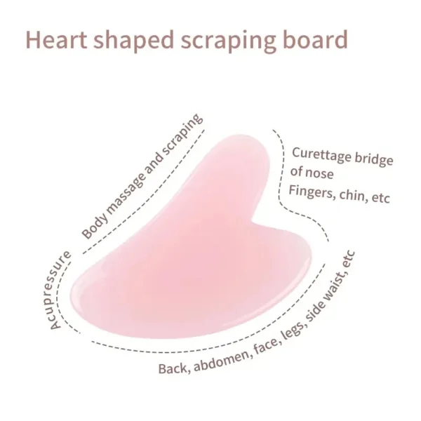 Dual-End Pink Quartz Facial Massage Roller - Image 3