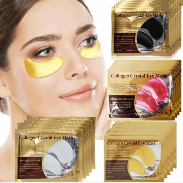 Golden Collagen Crystal Eye Masks (10 Pairs) - Image 2