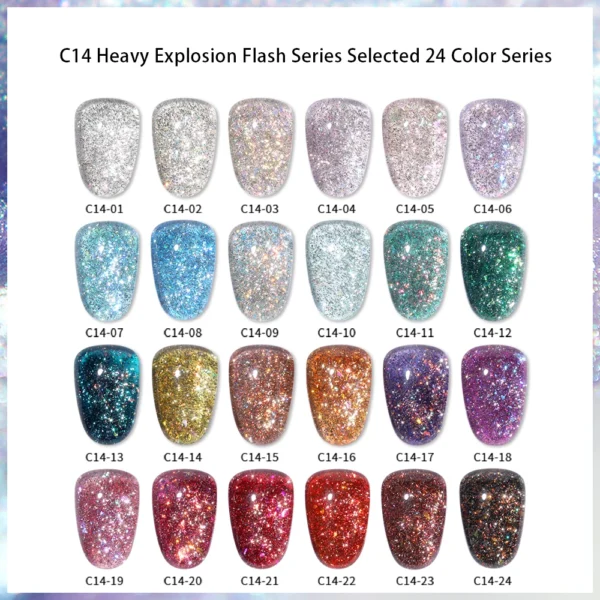 Heavy Explosion Flash Glitter Gel Polish - Image 2