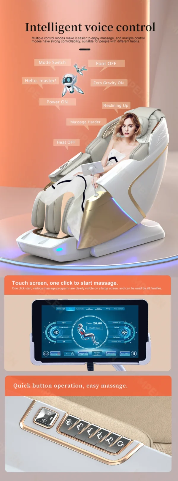 Zero Gravity 4D Massage Chair with Thai Stretch Function - Image 32