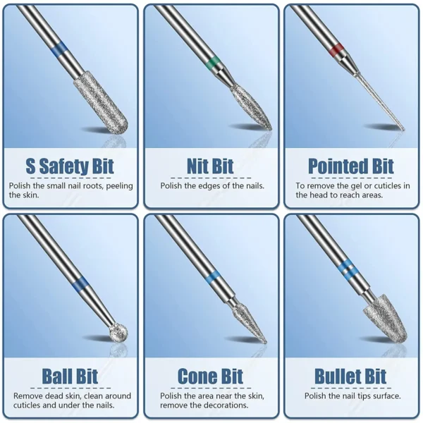 Ceramic Nail Drill Bits Set - Image 2