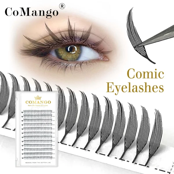 Comic Spire Synthetic Eyelash Extensions – Feather Shape Volume - Image 2