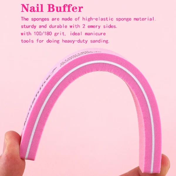 Moon Design Nail File Sponge Set - Image 3