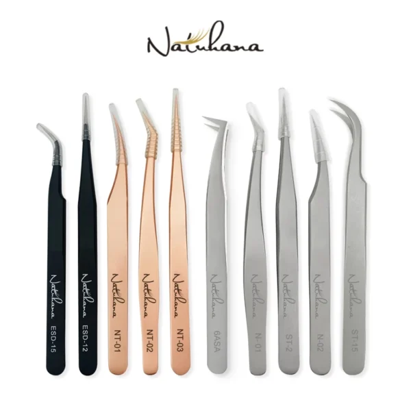 NATUHANA Professional Eyelash Extension Tweezers
