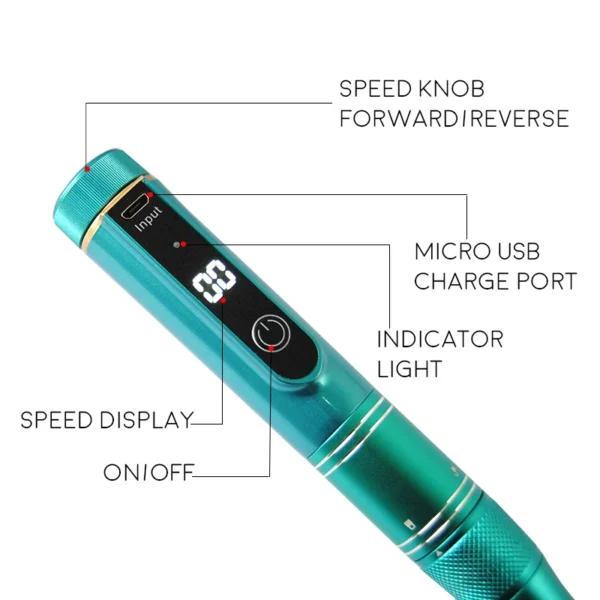 Compact Electric Nail Drill - 35000 RPM - Image 3