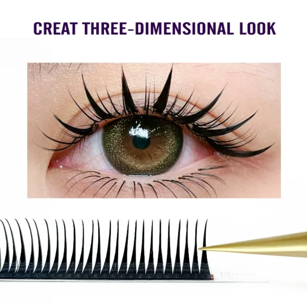 Wet Synthetic Eyelash Extensions – Manga Wispy Cosplay Volume - Image 5