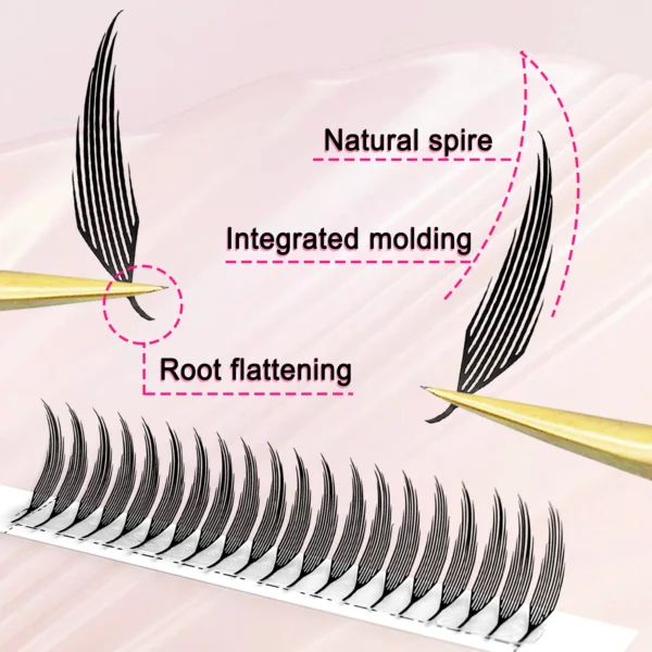 Comic Spire Synthetic Eyelash Extensions – Feather Shape Volume - Image 3