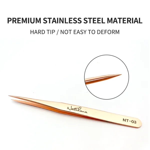 NATUHANA Professional Eyelash Extension Tweezers - Image 6