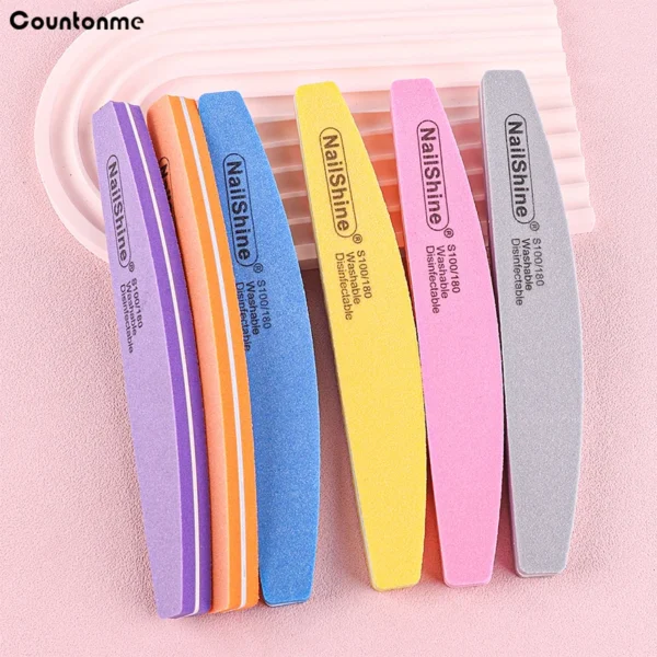 Moon Design Nail File Sponge Set