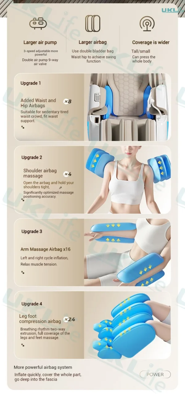 Zero Gravity 4D Massage Chair with Thai Stretch Function - Image 23