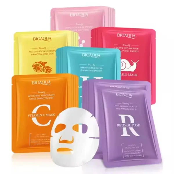 Snail Hyaluronic Acid & Retinol Facial Masks - 5/10 Pieces