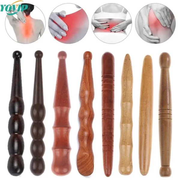 Wooden Spa Muscle Roller Stick Cellulite Blaster Tool - Image 2