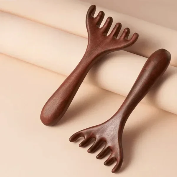 Wooden Head Meridian Massage Comb - Image 2