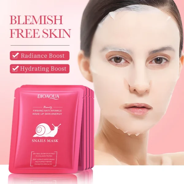 Snail Hyaluronic Acid & Retinol Facial Masks - 5/10 Pieces - Image 6