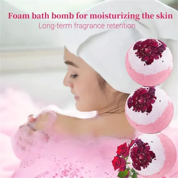 Hydrating Bath Bombs Peeling Skin Care Set - 4 Pieces - Image 3