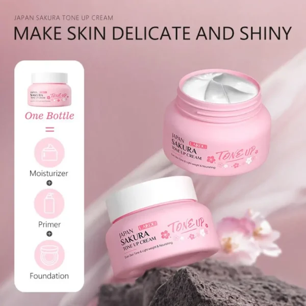 Japanese Sakura Tone Up Cream - 60g - Image 3