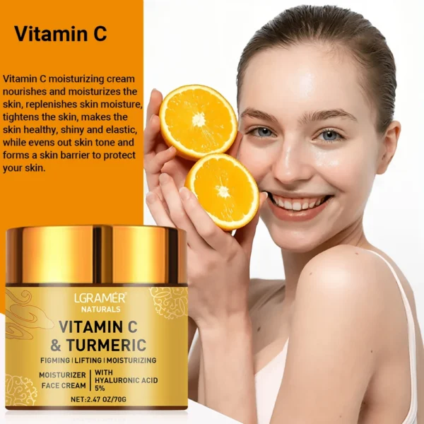 Vitamin C & Turmeric Moisturizing Face Cream - 40g - Image 2