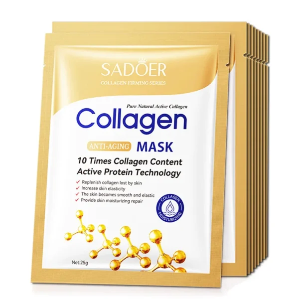 Korean Collagen & Hyaluronic Acid Face Mask Set - 20 Pieces - Image 2