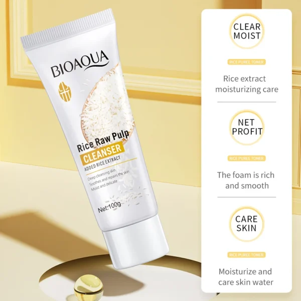 Rice Raw Pulp Facial Cleanser - 100g - Image 2