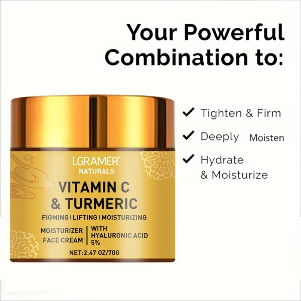 Vitamin C & Turmeric Moisturizing Face Cream - 40g - Image 4