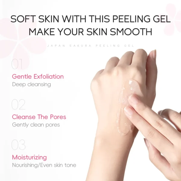 Sakura Brightening Exfoliating Peeling Gel - 60g - Image 4