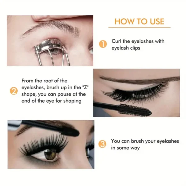 Waterproof 4D Mascara - Long-Lasting & Curling - Image 3